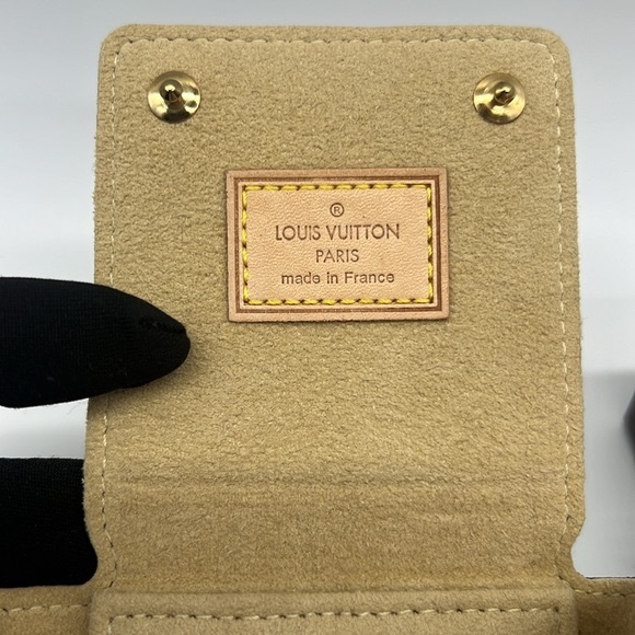 Louis Vuitton NWB Vintage 18K Yellow Gold Tiger Eye Padlock Shaped Pendant - Picture 3 of 16